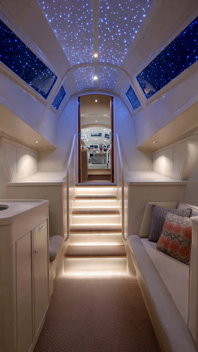 Yacht Interior with Starlight Headliner 1